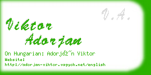 viktor adorjan business card